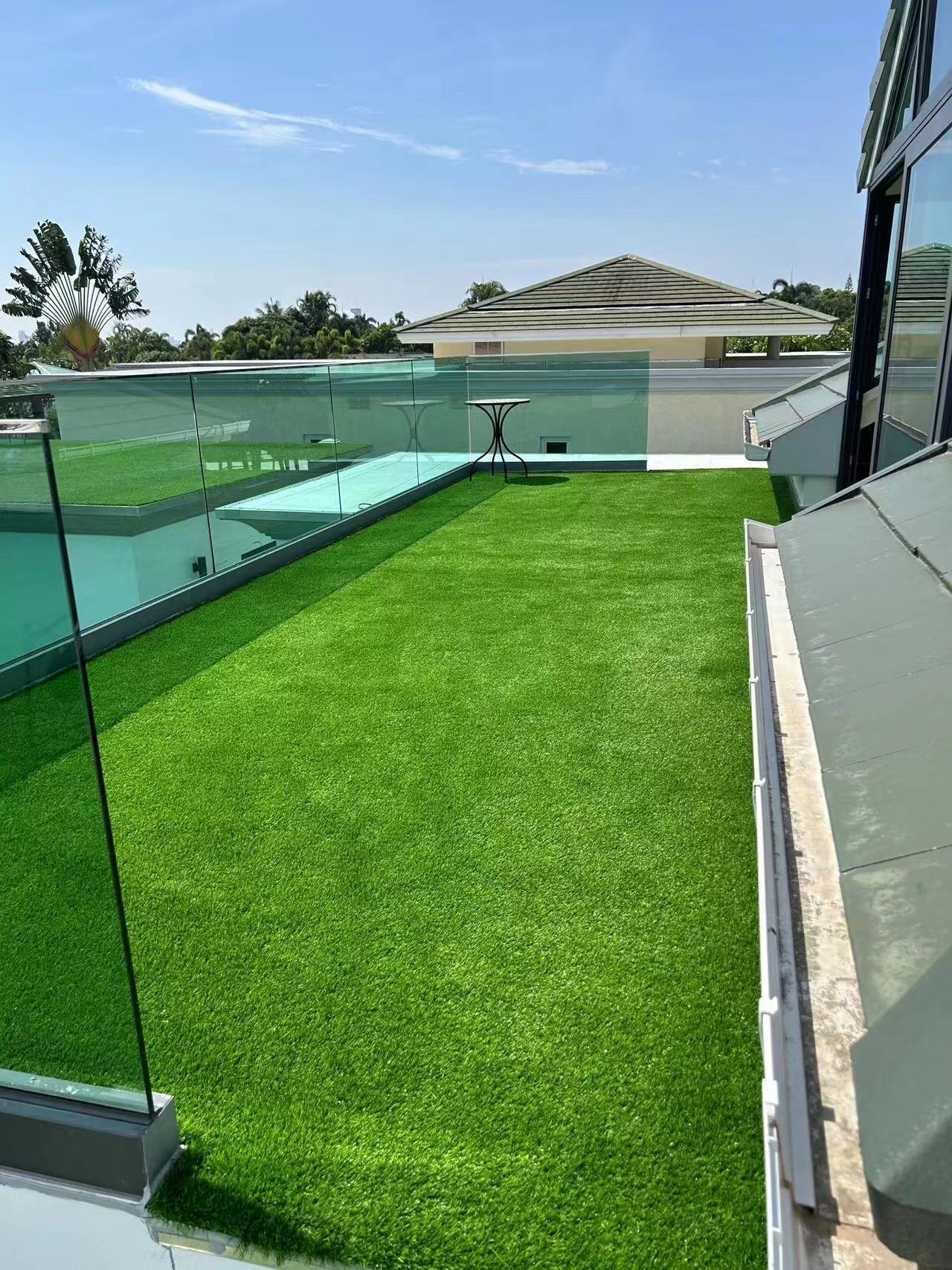 3FTX5FT Outdoor Artificial Grass Runway Blanket, Thick and Realistic Fake Grass Roll Decoration 1.38 "Pile Height