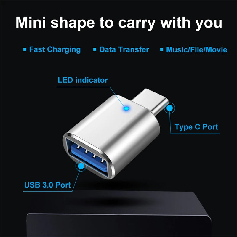 NNBILI USB 3.0 To Type C Adapter OTG To USB C USB-A To Micro USB