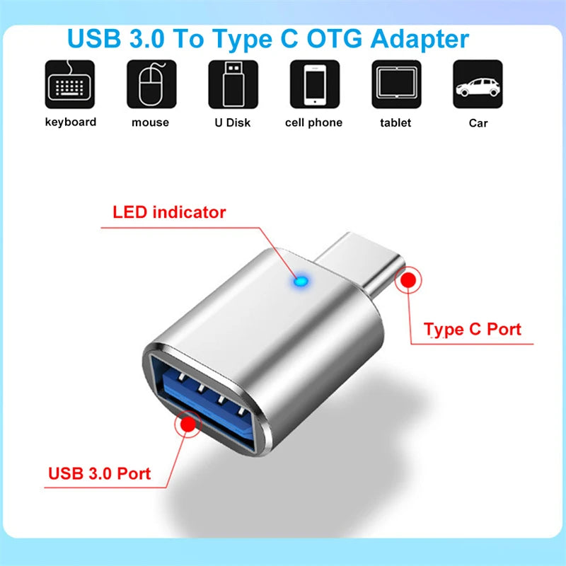 NNBILI USB 3.0 To Type C Adapter OTG To USB C USB-A To Micro USB