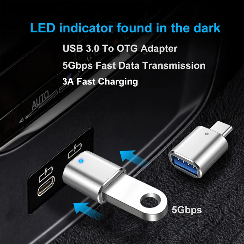 NNBILI USB 3.0 To Type C Adapter OTG To USB C USB-A To Micro USB